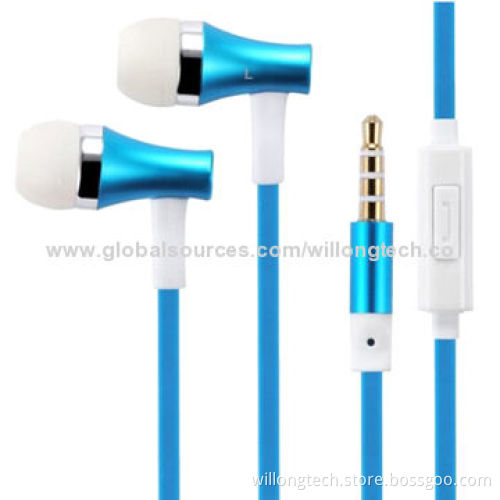 Newest 2014 Hot Metal Earphones with Mic for Mobile PhonesNew